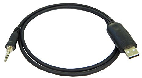 vhbw USB Programmierkabel kompatibel mit Yaesu/Vertex VX-6R, VX-6E, VX-7R, VX-7E, VXA-700, VXA-710, VX-127, VX-120, VX-177, VX-170 Funkgerät, schwarz