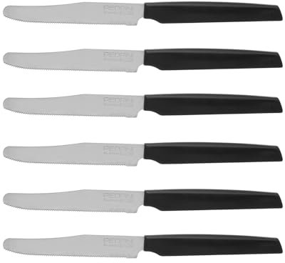 Pedrini Coltelli da Tavola, serie Active Acciaio Inossidabile, 6 coltelli