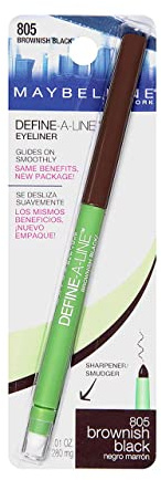 Maybelline New York Define-A-Line Eyeliner, Brownish Black, 0.01 Ounce Brownish