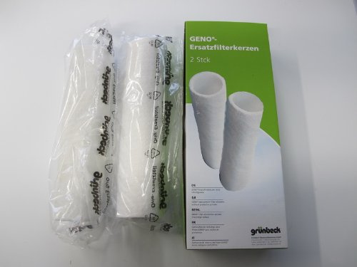 Grünbeck Ersatzfilter für Wasserfilter GN 2 2er Pack (50 µm ohne Schutzglocke) *** (Filterhülse Vlies Filter Feinfilter Hauswasserfilter Kerzenfilter Ersatzkerzenfilter Filterkerze)