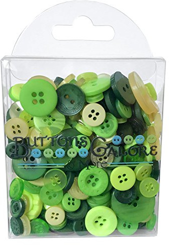 Buttons Galore Hand-Dyed Button, Green