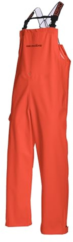 Grundéns Men's Neptune Bib - Fishing Pants, Orange, X-Large