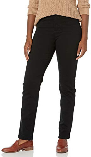 Gloria Vanderbilt womens Amanda Classic High Rise Tapered Jean, Black, 20 Plus Short
