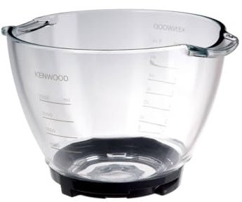 Kenwood Chef Glas-Rührschüssel AT550, Zubehör für Kenwood Küchenmaschinen der KVC-Serien 3, 5 und 7, único, Sonstige