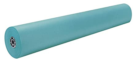 Rainbow Pacon Rainbow Lightweight Duo-Finish Kraft Paper Roll, 3-Feet by 1000-Feet, Aqua (63160)