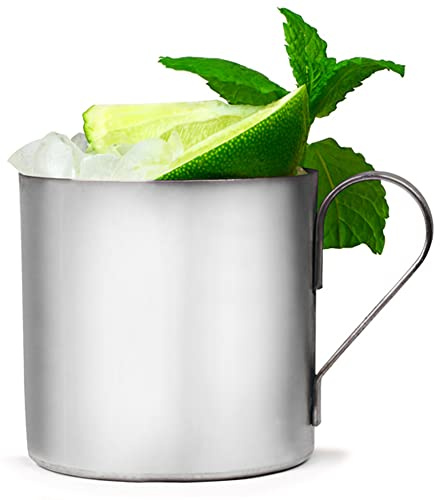 Stainless Steel Moscow Mule Cup 12.3oz / 350ml | Unique Cocktail Glass, Cocktail Mug, Stainless Steel Mug, Metal Cocktail Mug, Camping Mug