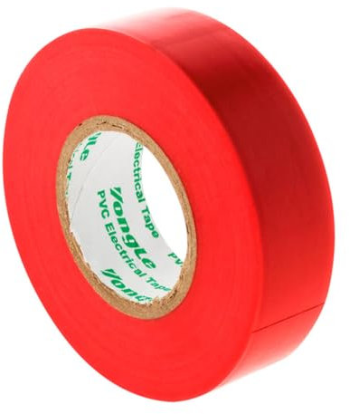 Zenitech - 19mm x 20m Roll Insulation Tape - 0.15mm PVC Tape for Electrical Work - Easy Marking - Pro Quality - Red - 20m