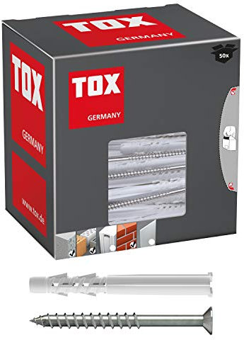 TOX Allzweck-Rahmendübel Tetrafix XL 6x65 mm + Schraube, 50 Stück, 021101051