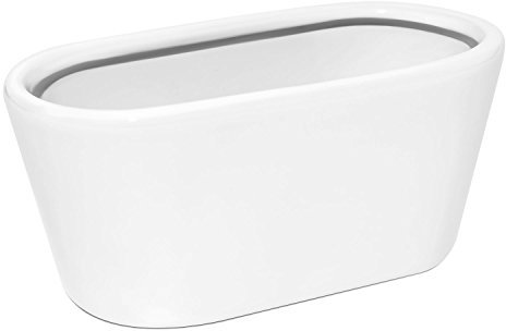 Polnix Keramik Blumentopf Piano Weiss Pflanzkasten Blumenschale Schale oval Länge 20.5 cm
