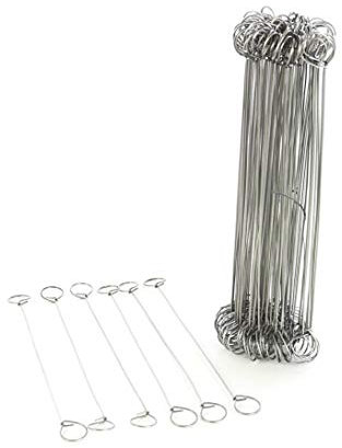 bambus-discount.com Bindedraht aus Edelstahl 100 Stück im Pack zur Sichtschutz Befestigung - 18cm Langer Metalldraht Befestigungsdraht für Sichtschutzmatten