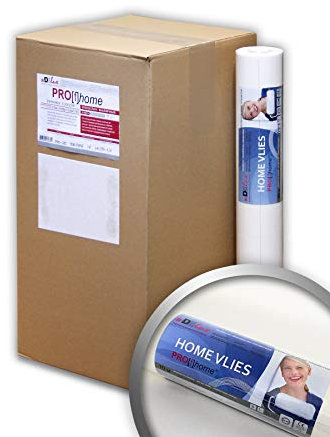 HomeVlies 399-120-12-AP Öko glatte überstreichbare Vliestapete weiß ohne Struktur Glattvlies Renoviervlies Malervlies umweltschonend nachhaltig 12 Rollen FSC® MIX Nr. TSUD-COC-001718-KR