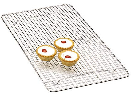 KitchenCraft Chrome-Plated Wire Mesh Cake Cooling Rack / Trivet, 46 x 25.5 cm (18 x 1) - Rectangular