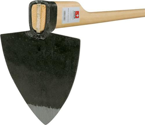IDEAL Münchener Hacke mit 135 cm Eschenstiel – Feldhacke für harte & steinige Böden – handgeschmiedet, spezialgehärtet, konisch gewalzt – selbstschärfend & extrem belastbar – Profi-Qualität