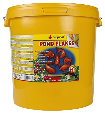 Pond Flakes 21L / 3,5kg - Aliment en Flocons à Multi ingrédients pour Poissons d'étang