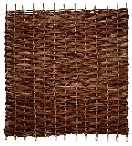 Papillon Premium Woven Willow Wicker Wattle Natural Hurdle Fence Privacy Panels Garden Screening Wooden Fencing 1.82m x 1.37m (6ft x 4ft 6in)