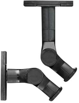 Sanus WMS3 - Supporto da parete per altoparlante satellitare con inclinazione e rotazione, confezione doppia, colore: Nero