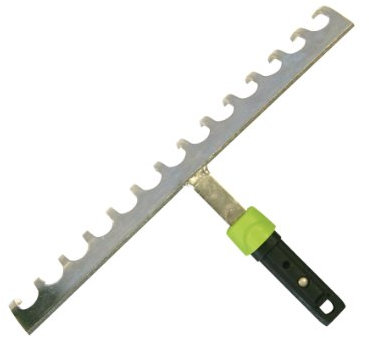 Xclou Garden Gartenrechen 12 Zinken Combi², Mehrfarbig, 16,5x7,6x29,7 cm