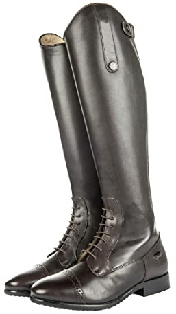 HKM Erwachsene 3997 Reitstiefel Valencia, Lederreitstiefel, Langlänge/Enge Weite, 36-46 Hose, 9100 schwarz, 41