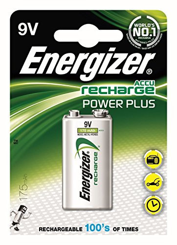 ENERGIZER Lot de 3 Blisters de 1 Accu Pile Rechargeable HR22 Power Plus 9V 175mah
