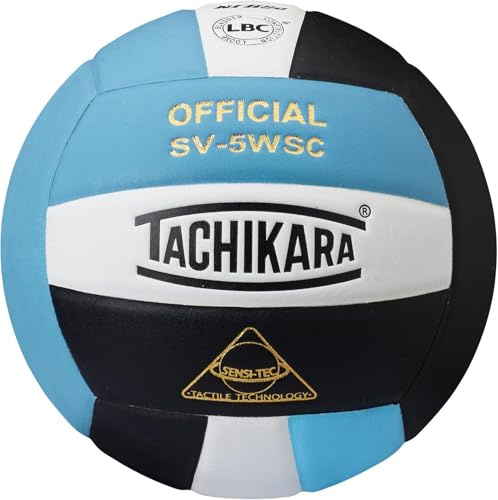 Tachikara SV5WSC Volleyball, Official Size & Weight for Competition, Recreation & Training, Reduces Hand Fatigue & Improves Grip & Control