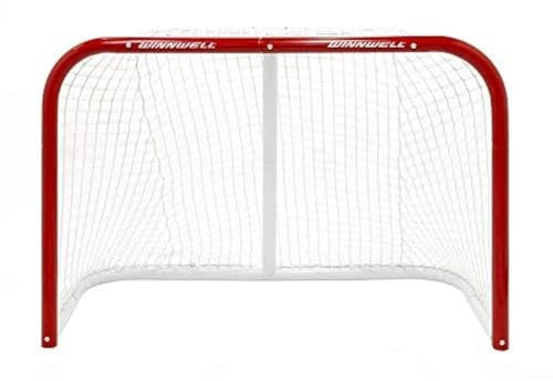 Winnwell Regulation Size Hockey Net - Indoor & Outdoor Heavy Duty Goal - Good for Street, Field & Rink (52)