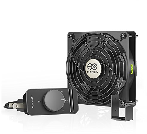 AC Infinity AXIAL S1225, 120mm Muffin Fan with Speed Controller, UL-Certified for Doorway, Room to Room, Wood Stove, Fireplace, Circulation Projects