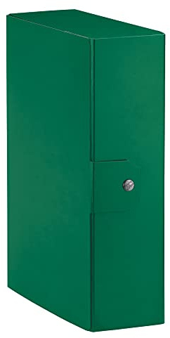Esselte C28 EUROBOX Cartella per Progetti, 25 x 35 cm, Dorso 8 cm, Verde, Confezione da 1, 390328180