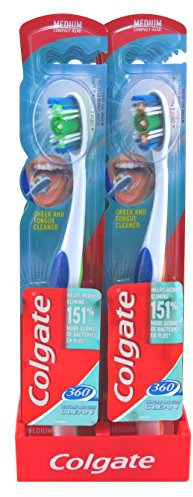 12 x Colgate 360° Whole Mouth Clean Medium Toothbrush