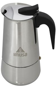 IMUSA USA B120-22061M Stainless Steel Stovetop Espresso Coffeemaker 4-Cup, Silver