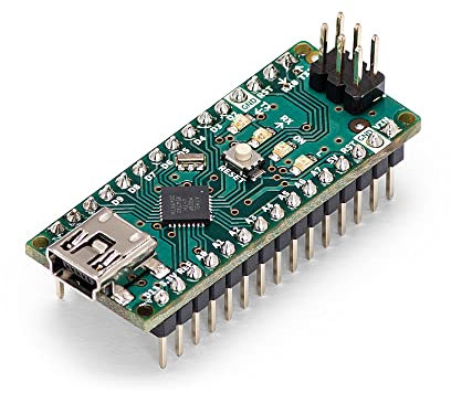 Arduino Nano [A000005] - Compact ATmega328P Microcontroller with 14 Digital I/O Pins, 8 Analog Inputs, USB Connectivity, and Arduino IDE Compatibility for Prototyping and DIY Projects