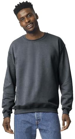 GILDAN herr Tröja med rund hals i fleece, stil G18000, Mörk ljung, L