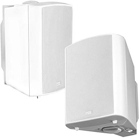OSD Audio 6.5 Outdoor Patio Speaker Pair 150W, 3-Way, IP54 Weather Resistant, White AP640