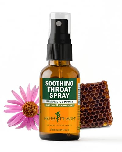 Herb Pharm Soothing Throat Spray Herbal Formula with Echinacea and Propolis, 1 Fl Oz (Pack of 1)