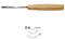 Pfeil Swiss Made #8 Gouge, 10mm, Wood Handle, Bevel Edge, Chrome Vanadium Steel Blade, Wood Chisel