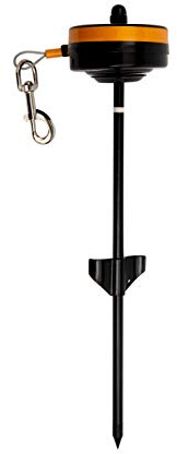 Lixit® Bracket Mount and Stake Retractable Leash Tie Outs for Dogs (Small (Pack of 1), Stake)