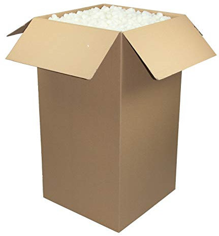 TATUNER Skropak-Füllmaterial | Spezial 250 Liter/0.25 m³ | Verpackungschips aus Polypropylen, Braun