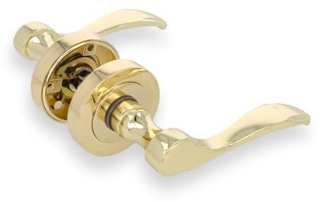 Amig - Set di Maniglie con Maniglia e Rosetta - Modello Yaltarz - Realizzato in Acciaio Laccato Lucidato - Misura: 52mm - Quadratino di 6 mm