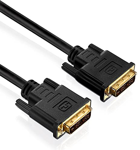 PureInstall PI4000-005 Single Link DVI-kabel (DVI-D-kontakt (18+1) till DVI-D-kontakt (18+1)), 0,5 m, svart