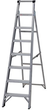 Werner MasterTrade™ Stepladder 8 Tread, Heavy Duty 175Kg Load Capacity, BS 2037 Class 1 certification, 25 Year Guarantee