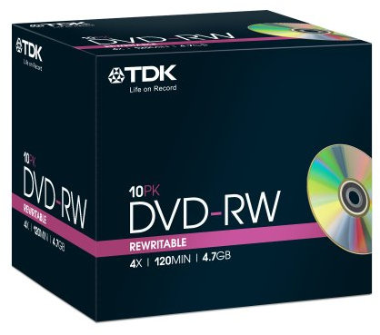 TDK 10 x DVD-RW 4.7 GB 4.7 GB DVD-RW 10pc (S)