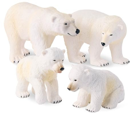 Terra by Battat - Figurine Ours Polaire - Famille Ours Polaire - Animaux Sauvages - Animaux arctiques
