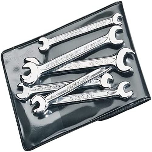Draper 5202 S6M Elora Midget Metric Double Open End Spanner Set, 6 Pieces