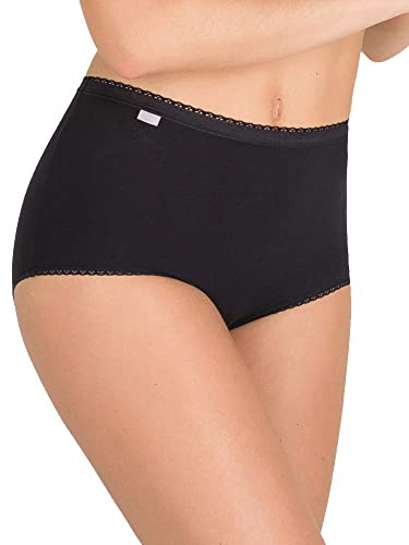Playtex Femme Coton Stretch x3 Culotte, Noir, L