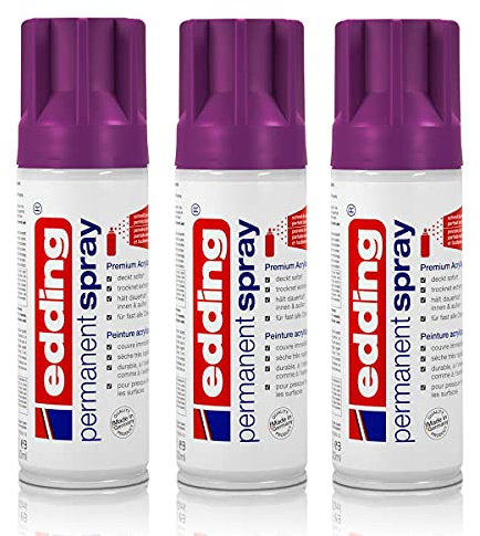 3x edding Permanent Spray beere 200 ml Premium Acryllack