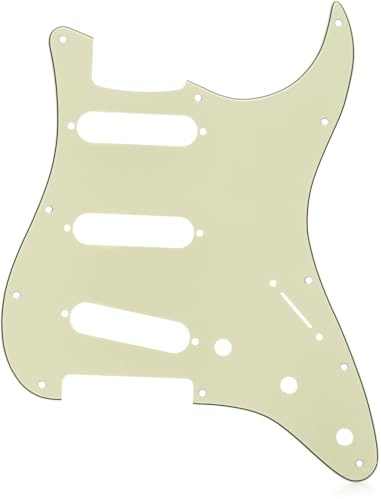Fender Pickguard, Stratocaster® S/S/S, 11-Hole Mount, Mint Green MG/B/MG 3-Ply