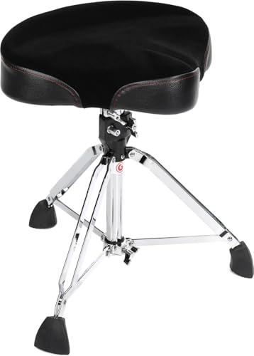Gibraltar Drum Stool, Drum Stool 9000 Series Motorcycle Saddle Pro Series, 9608M (Diameter: 32cm, Cordura-material, Super Lock, roterande spindel för höjdjustering, Super Foot-gummifötter)