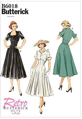 Butterick BTK 6018 E5 (14-16-18-20-22) Schnittmuster zum Nähen, Elegant, Extravagant, Modisch
