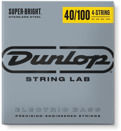 Jim Dunlop DBSBS40100 Lt-4/St Bass Super Bright Stainless Steel Bass String