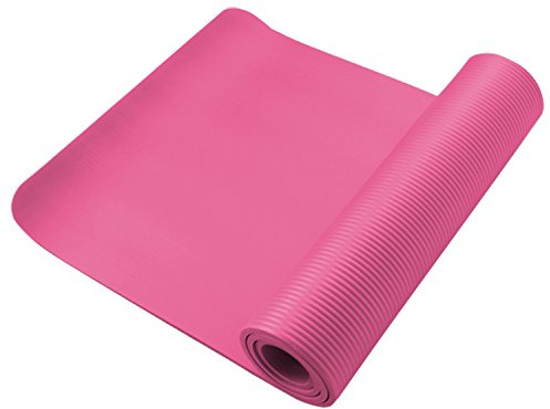 Gaorui 183 cm x 61 cm, 10 mm Tapis de Yoga rembourré antidérapant épais séance d'entraînement de Pilates Tapis d'exercice Tapis de Gymnastique pour la Maison, Femme, Rose