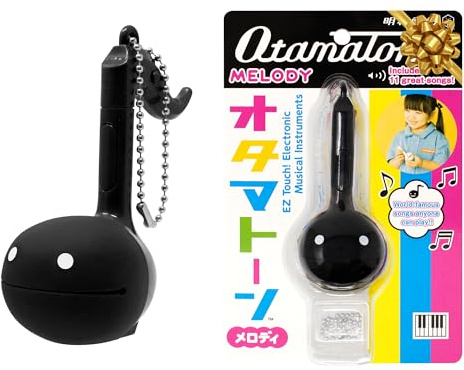 Otamatone Melody Black Japanese Electronic Musical Instrument, Portable Touch Sensitive Digital Music Instruments Synthesizer, Fun Kids Teens Adults Birthday Christmas Toy Song Game Stuff